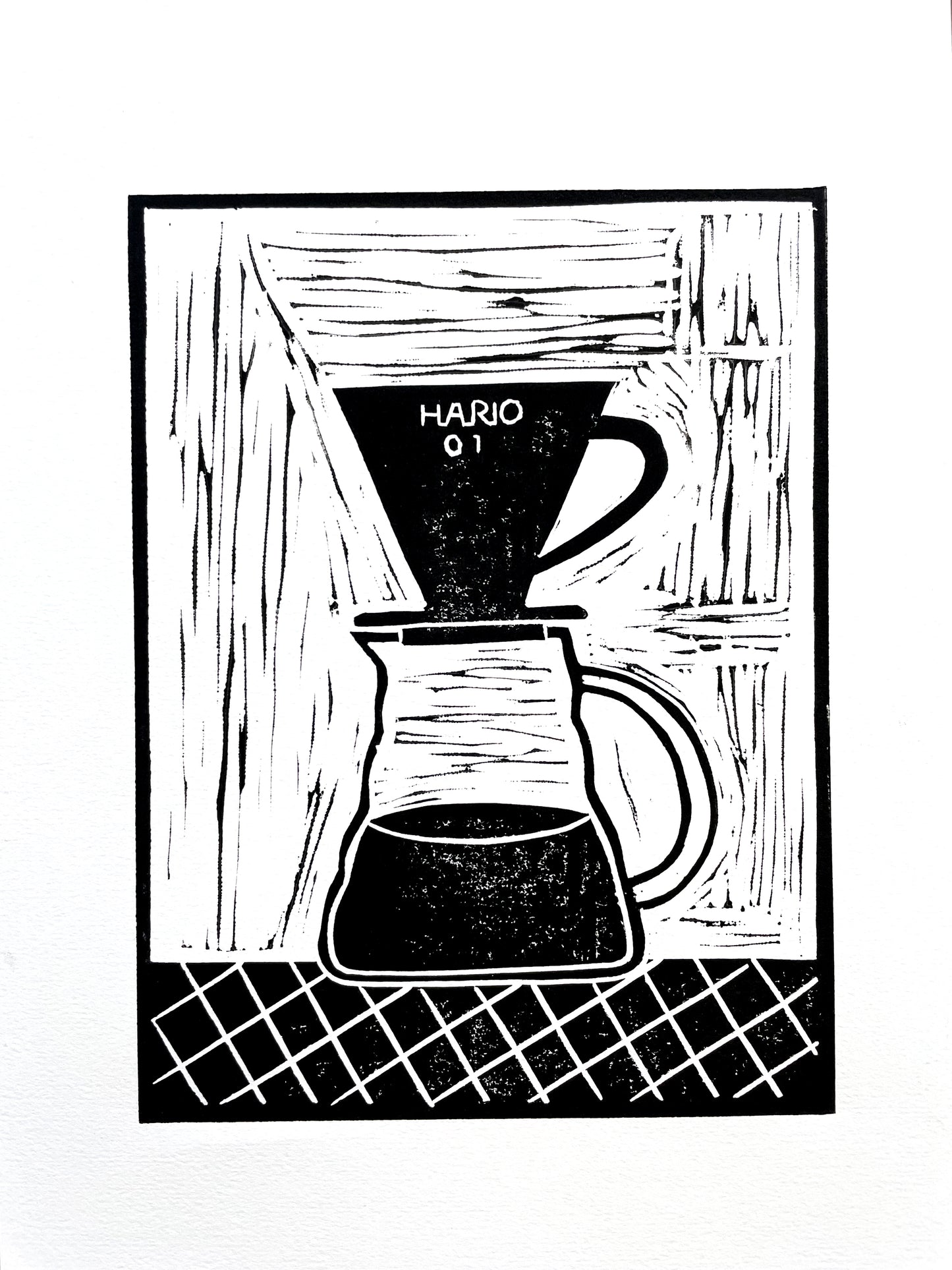 Original Lino Print - Filter Coffee