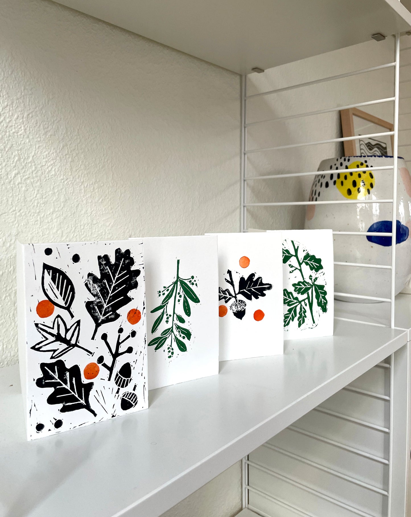 Seasonal Greetings Cards - Foliage ( Set of 4 )