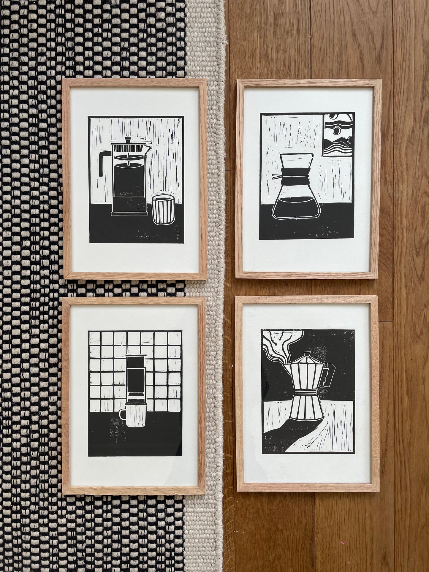 Original Lino Print - Coffee Moka