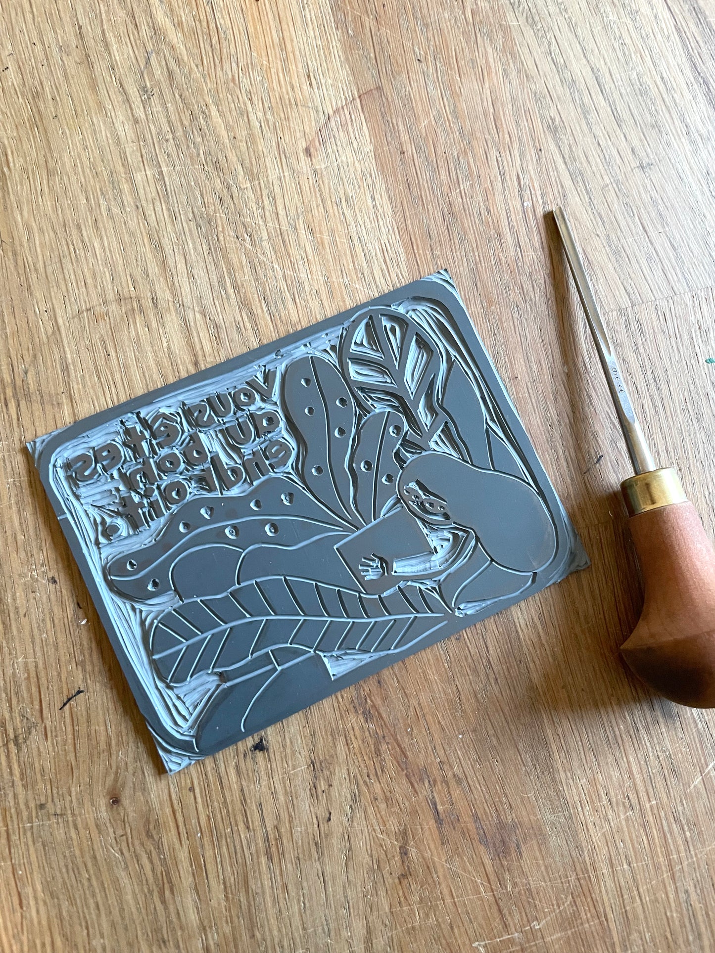 Custom Linocut Stamp (Linoleum)