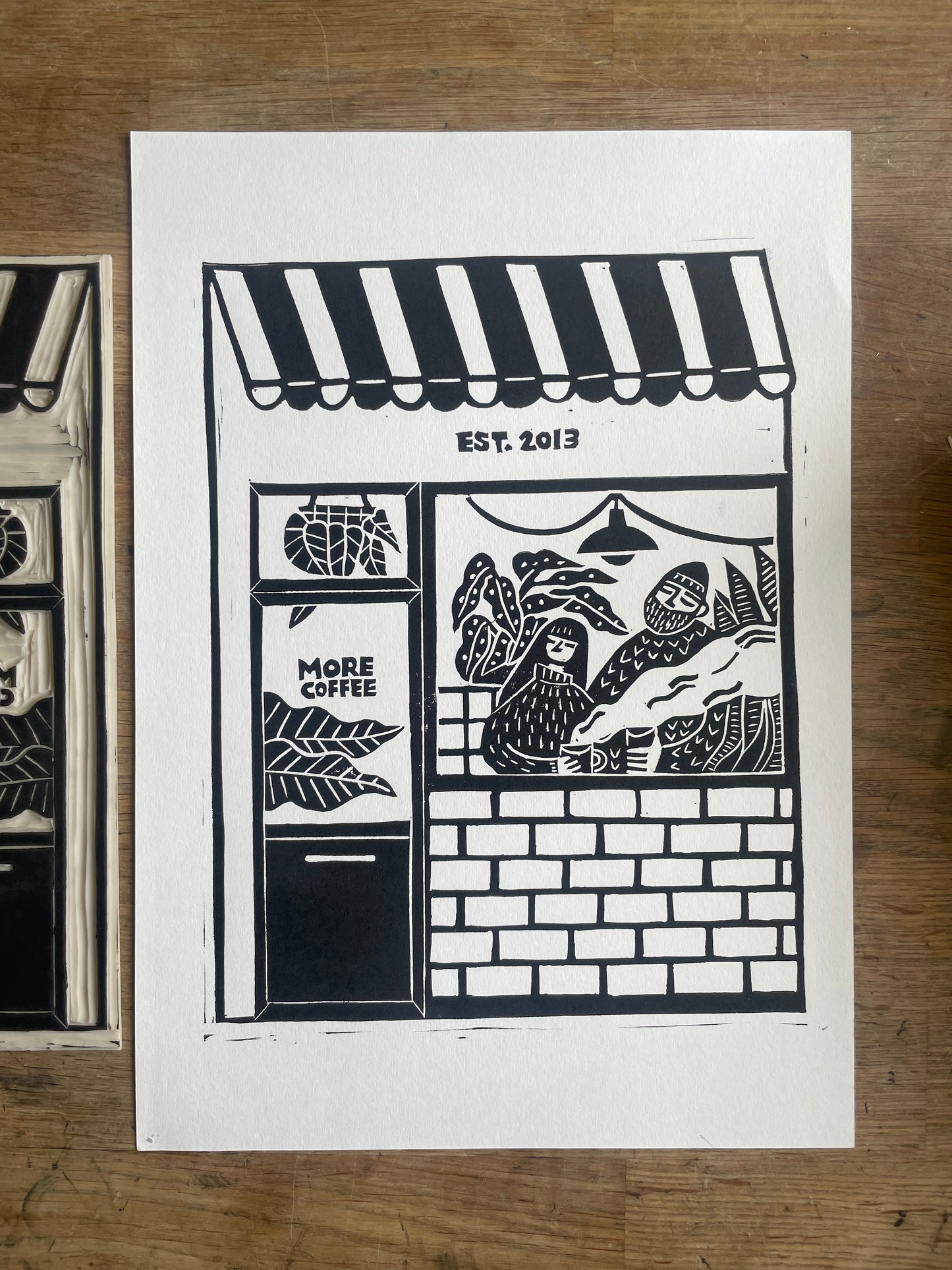 Commission Linocut Print A4/ A3