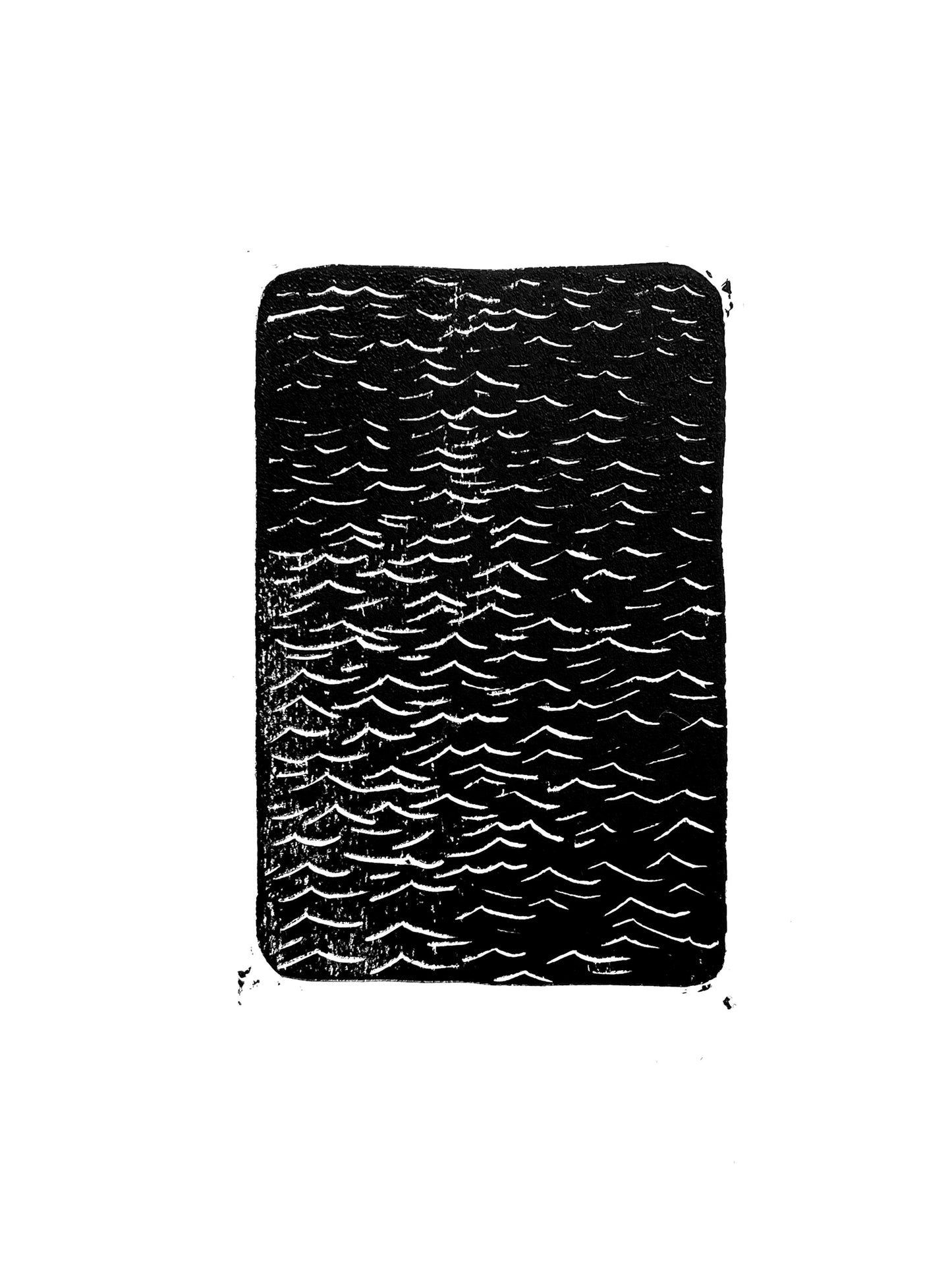 Original Lino Print - Somewhere in Between - The Sea