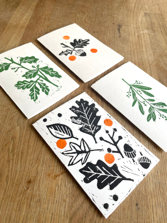 Seasonal Greetings Cards - Foliage ( Set of 4 )