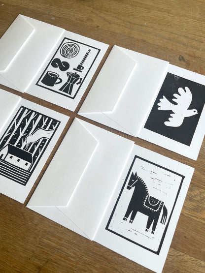Seasonal Greetings Cards - Swedish Winter (Set of 4)