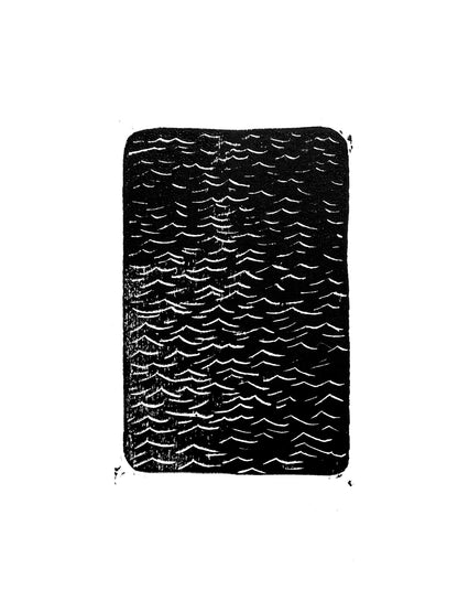 Original Lino Print - Somewhere in Between - The Sea