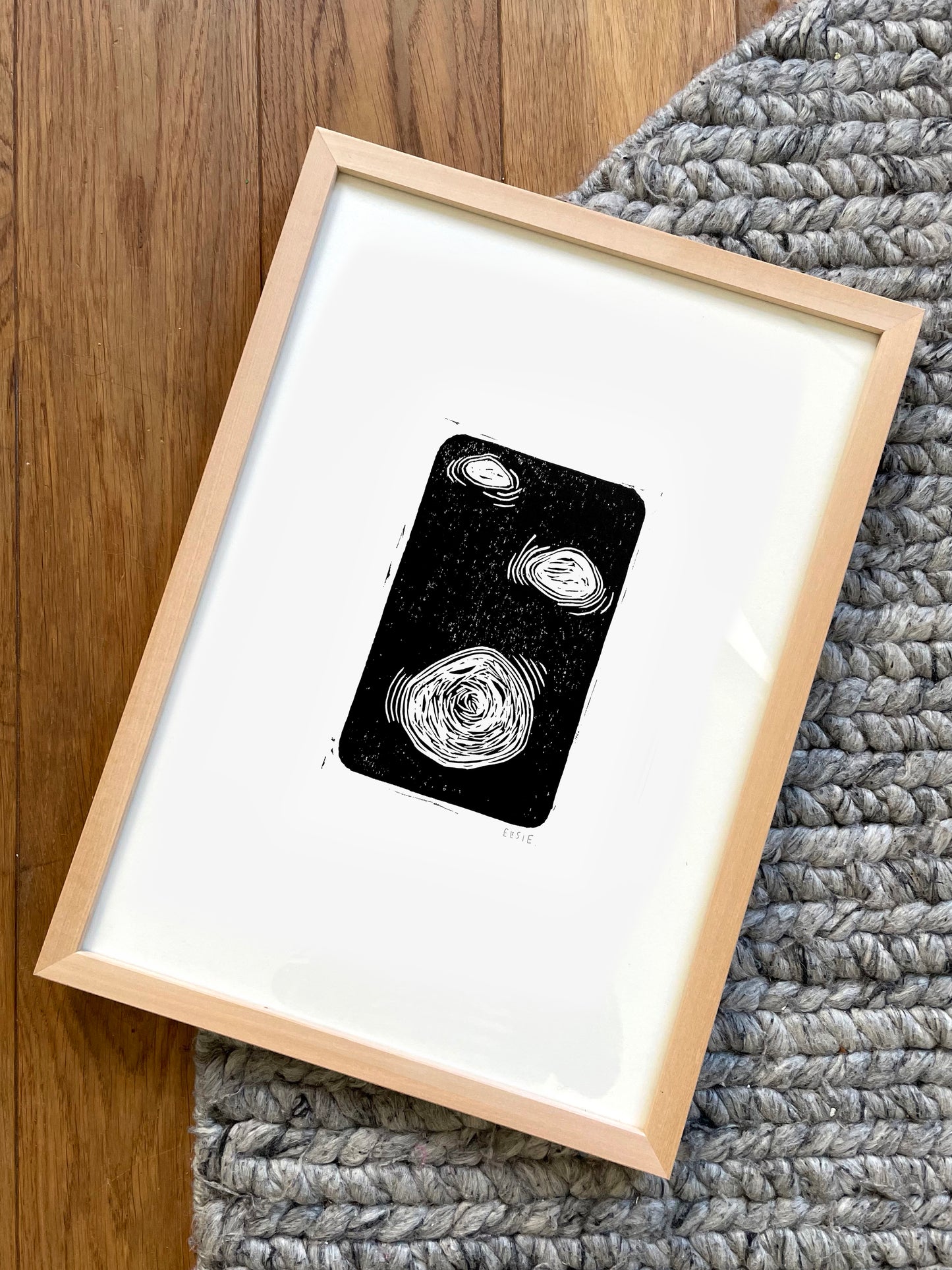 Original Lino Print - Somewhere in Between - The Stones